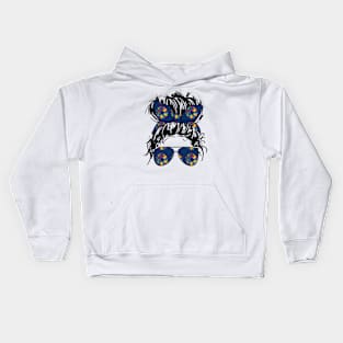 Autism Mom With Sunglasses Kids Hoodie